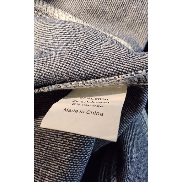 1NWOT Size Large Allegra K Flap Pocket Button Denim Jacket Vest - Picture 8 of 11